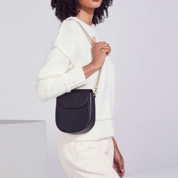 Shay Bandolier Black Crossbody Bag with Chain Strap (silver!) - Picture 14 of 16